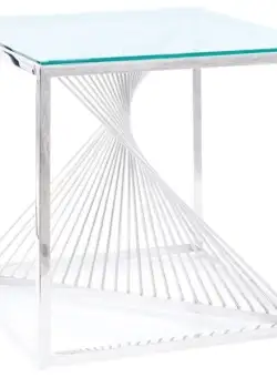 Masuta cafea Flame B silver - H55