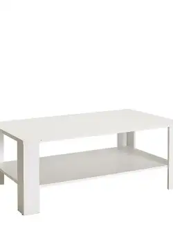 Masuta Cafea Rectangular Adore Living, Alb, 110 x 42 x 65 Cm