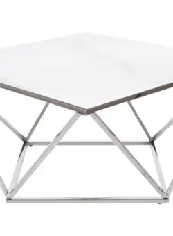 Masuta cafea Silver A II argintie - H45