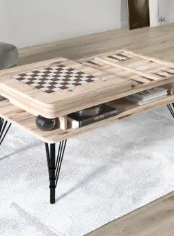 Masuta cafea TABLE, bej, 103x59x50 cm