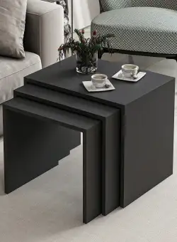 Masuta de Cafea Alya - Anthracite, Gri, 55x47x40 cm