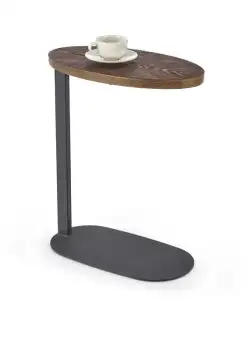 Masuta de cafea Delphi nuc/negru - H58 cm