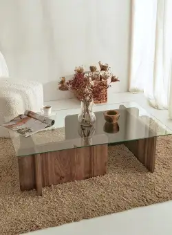 Masuta de cafea Escape, Nuc, 105x30x65 cm