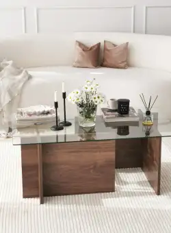 Masuta de cafea Escape - Walnut, Nuc, 65x40x105 cm