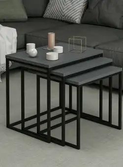 Masuta de Cafea Evia - Anthracite, Gri, 55x50x40 cm