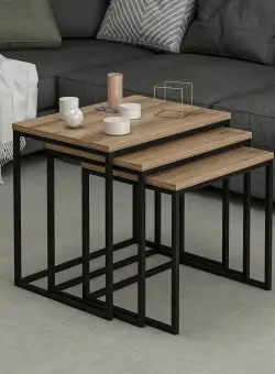 Masuta de Cafea Evia - Walnut, Nuc, 55x50x40 cm