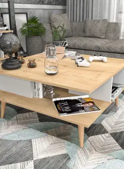 Masuta de cafea Fulya, Stejar, 89x44x89 cm