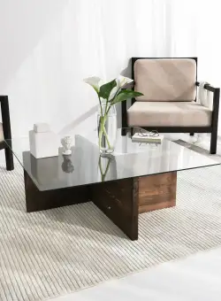 Masuta de cafea Glory - Walnut, Nuc, 90x35x90 cm