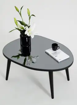 Masuta de cafea Gusto negru / fumuriu