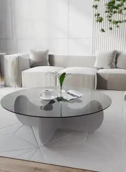 Masuta de cafea Himalayas, Alb, 90x30x90 cm