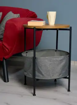 Masuta de Cafea Laterala cu Loc de Colectare, Maro, 42 x 67 x 42 cm