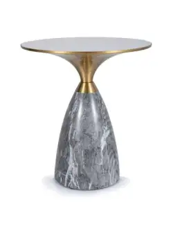 Masuta de cafea Leo alb/gri ø50 cm