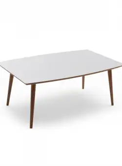 Masuta de cafea RUYA, crem + nuc, 90x66x40 cm