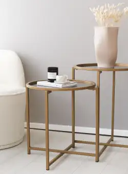 Masuta de cafea S407K - Gold, Aur, 50x50x50 cm