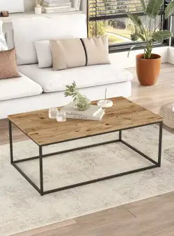 Masuta de cafea Sufragerie Lux, Alb - Negru - Aur - Crem, 100 x 40 x 60 cm