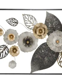 Mauro Ferretti Panou Fier Cu Flori Si Rama Plus Cm 120X7X59