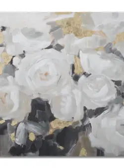 Mauro Ferretti Pictura Pe Panza Floare Alba -B- Cm 90X3,7X90