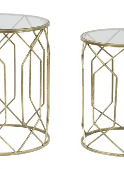 Mauro Ferretti Set din 2 masute TUNISI CM Ø 42X53-38X47