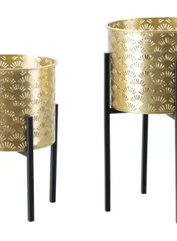 Mauro Ferretti Set Suport De Flori Pot Glass -A- Cm Ø 21X38-19X28