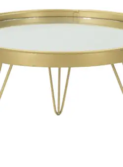 Mauro Ferretti Suport Tava Glam Gold/Oglinda Cm Ø 36,5X22