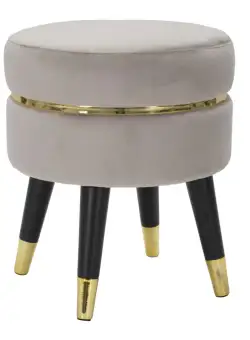 Mauro Ferretti TABURET PARIS GRI/AURIU CM Ø 35X40,5