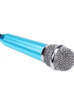 Microfon Profesional BM100 Techstar®, Inregistrare Vocala Si Karaoke, 3.5mm, Albastru