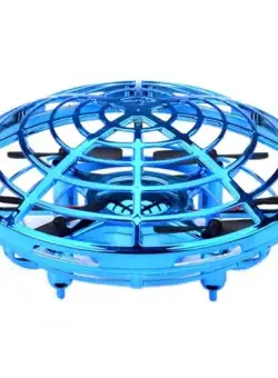 Mini Drona UFO MRG M-909, Senzori infrarosu, Diametru 11 cm, Albastru C520