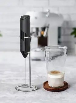 Mixer pentru spuma de lapte, cafea, oua, caffe latte, ciocolata calda, cappuccino cu suport