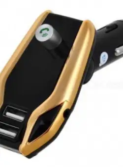 Modulator FM Mp3 Auto, Hands Free, Wireless cu Bluetooth si Afisaj, X8-Plus, Auriu