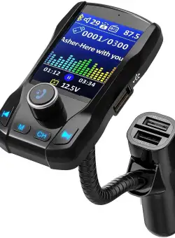 Modulator FM Transmitator Auto Techstar® EQ-Onever, Bluetooth 4.0, Wireless, Onever, cu Display 1.8 inch, 3xUSB, HandsFree