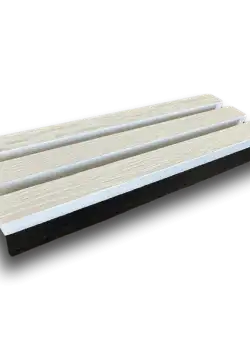 Mostra Riflaj Mdf Furniruit, Alb, 29.6 x 12.6 Cm