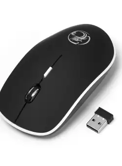 Mouse Silentios Techstar® iMice, Wireless, 1600 DPI, Ergonomic, Fara sunet, USB