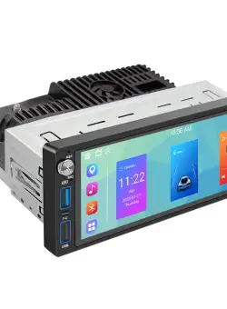 MP5 Player Auto Techstar® 6087, Ecran 6.86 Inch, 1280x480P, DC 12V, Compatibil Apple Carplay/Android Auto, Bluetooth, Mirror Link, 2 x USB, Negru