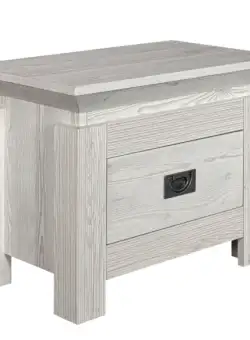 Noptiera Casablanca Loft Cu 1 Sertar Gri, 58.3 Cm