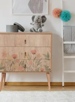 Noptiera City Trio Tulip Nightstand, Stejar Sonoma, 90x40x80 cm