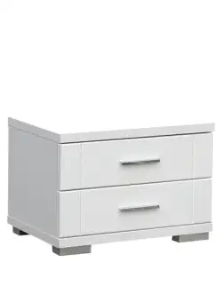 Noptiera Cu 2 Sertare Snow, Alb, 64 Cm
