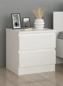 Noptiera Gunes - 4280, Alb, 40x37x42 cm