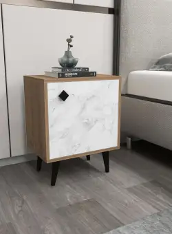 Noptiera Hastikoz marmura alba / stejar