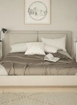 Noptiera Peder 2 buc, Alb, 25 x 60 x 27 cm