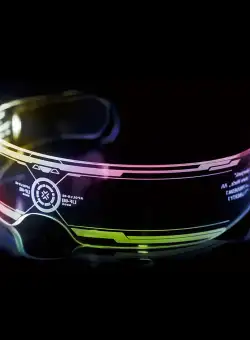 Ochelari pentru petrecere LED, 7 Culori, 21 efecte iluminare, control dublu, stilul cyberpunk