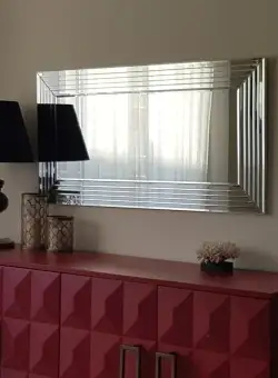 Oglindă A305Y, Argint, 3x65x130 cm