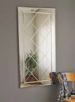 Oglindă A306D, Argint, 3x65x130 cm