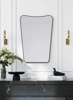Oglindă Bella Donna - Black, Negru, 2x70x50 cm
