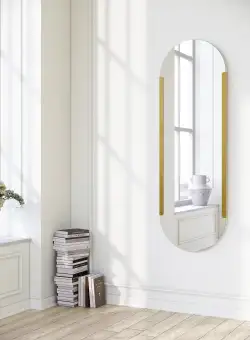 Oglindă Caprice - Gold, Aur, 2x150x50 cm
