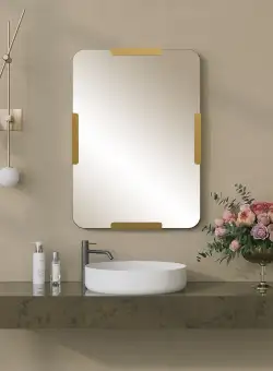 Oglinda decorativa Pera Mirror - Gold, Aur, 2x70x50 cm