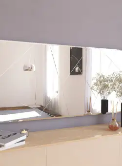 Oglindă Eilish - White, Alb, 3x60x120 cm