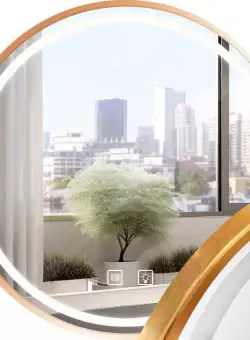 Oglinda LED 90cm MMJ roz gold