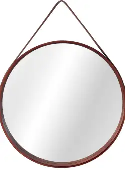 Oglindă rotundă din lemn LOFT D. Maro 59 cm