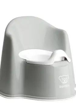 Olita cu protectie spate, BabyBjorn, Potty Chair Grey / White