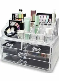 Organizator cosmetice cu 16 spatii pentru depozitare